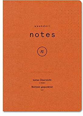 weekview Notizheft A5 – weekdori dotted – inkl. Index (31 S.)