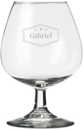 your surprise Bicchiere da brandy personalizzato con nome o messaggio - Bicchiere da brandy grande inciso con nome o testo a scelta, 370 ml
