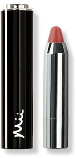 Mii Cosmetics Click & Colour Lip Crayon, Long Lasting & Highly Pigmented Lipstick, Silky Smooth Crayon with Comfortable, Non-Sticky Finish, Sun-Kissed Coral, Cognac