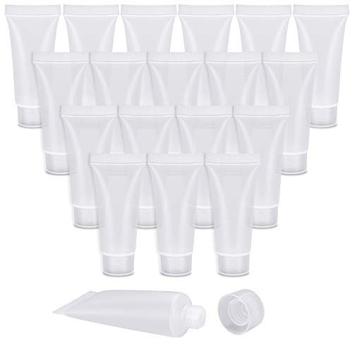 TANCUDER 30 Pcs Contenitori Vuoti per Cosmetici Multifunzioni 10 ml Tubi Vuoti Trasparenti da Viaggio Vuota Bottiglia Morbida Cosmetica Portabile per Shampo Crema Profumo (6.5 * 2.9 * 1.7cm)