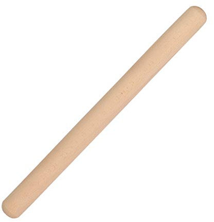 Mattarello – Mattarello in legno per pasticceria, 40,5 cm x 3,8 cm, professionale mattarello per cottura pizza, argilla, pasta, biscotti, gnocchi