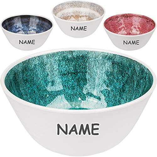 alles-meine.de GmbH Müslischale/Kleiner Suppenteller/Suppenschüssel - Retro & Nostalgie Design - bunt - inkl. Name - 650 ml - Ø 15 cm - groß - aus Kunststoff Melamin - Bowl S..