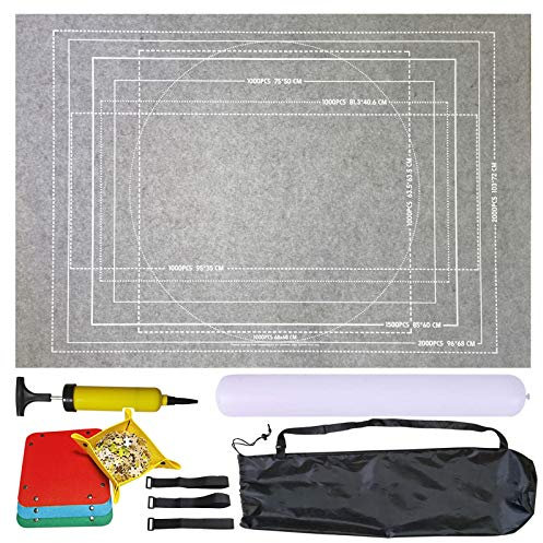 Celawork tappeto puzzle, 1000 1500 2000 3000 pezzi tappetino puzzle, pratico accessorio per riporre puzzle(Grigio 2000pz)
