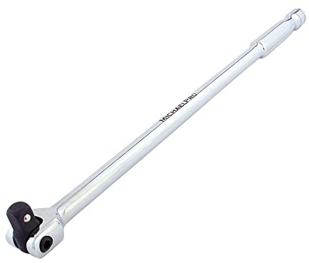 MichaelPro MP007003 Barre de disjoncteur d'extension 1,27 cm/poignée flexible, longueur 45,7 cm, connectez votre cliquet avec cette barre de disjoncteur, tête flexible rotative (longueur 45,7 cm)