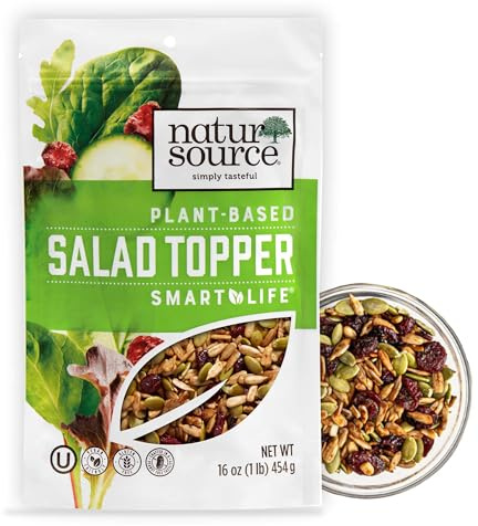 naturSource Salad Topper Smart Life - Salad Toppings, Salad Mix, Salad Toppers Seeds and Cranberries, Crunchy, Mixed Seeds for Salad, Oatmeal or Yogurt, Natural, Gluten Free - 16 Oz (1 Lb)