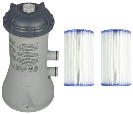 Intex 1000 GPH Easy Set Above Ground Swimming Pool Filter Pump System + Filters