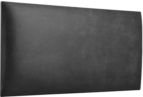 softwalls Wandkissen Vintage Leder mit 50mm Polsterung - Bett Kopfteil Wandpolster - Wandverkleidung - Wandpaneelee | 60 x 30 Schwarz