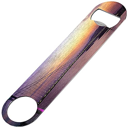 Großer Bar-Flaschenöffner mit eigenem Foto - Solider Langer Flaschenöffner aus versilbertem Metall personalisierbarem mit 2 Foto bedruckbar