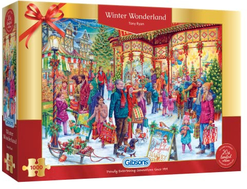Weihnachten Limited Edition 2022 - Winter Wonderland 1000 Teile Puzzle | Weihnachten Puzzle | Nachhaltiges Puzzle für Erwachsene | Tolles Geschenk für Erwachsene | Gibsons Spiele
