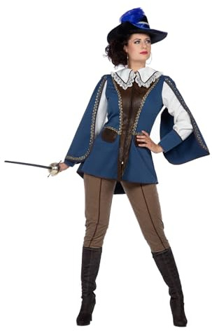 WILBERS & WILBERS - Lady Musketier Kostüm Damen | 2-teilig mit Jacke und Hose, historisches Outfit für Karneval, Mottoparty