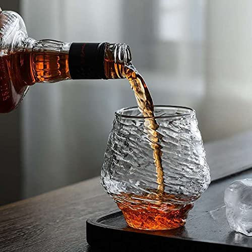 1pc Handmade Whiskey Wine Glass Heat-Resistant Juice Beer Cup Liquor Crystal Drinkware Cognac Brandy Snifter Gifts (Capacity : 1pc, Color : 380ml)