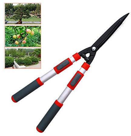 Cisailles à haies légères, outil de coupe d'arbustes en bois de buis professionnel Bypass Garden Patio, ciseaux ergonomiques avec acier SK-5, lame dentelée, poignée en caoutchouc