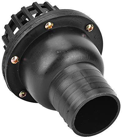 Wasserpumpen-Fußventil Wasserpumpen-Bodenventil Schwarzes PVC-Niederdruck-Flachrückschlagventil Sumpfpumpen-Rückschlagventil für Fluidmaschine (2 Zoll)
