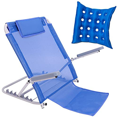 TEmkIn Bettstütze, tragbare klappbare Rückenlehnenhalterung, Rückenstütze für das Bett, Bettstützen zum Aufsetzen, Verstellbarer Bettkeil, inklusive Kopfkissen, 58 cm breit