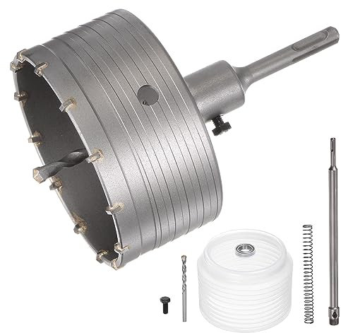 QUARKZMAN Cemento Foro Sega 120mm / 4.72 Diametro Carburo Punta Taglierina Rotondo Gambo per Calcestruzzo Cemento Mattone Pietra Muro