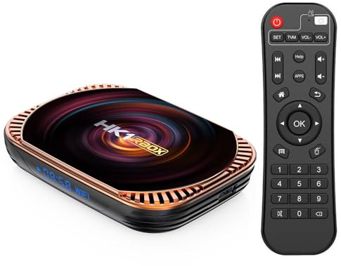 CHROX Android TV Box 11.0, HK1 RBOX X4TV Box 4K/8K 4GB RAM 128GB ROM, Android Box Wifi 6 with S905X4 CPU 3D 2.4G/5G Wifi Bluetooth 5.0 USB 3.0 Android TV Boxes,4GB+64GB