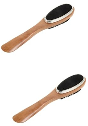 SOIMISS 2St Schuhbürste aus massivem Holz Schuhbürste aus Rosshaar Sneaker-Reinigungsbürste Teppichreiniger mit Borsten Schuhlöffel Schuhreinigung Holzbürste Schuhputzbürsten Schuh sauber