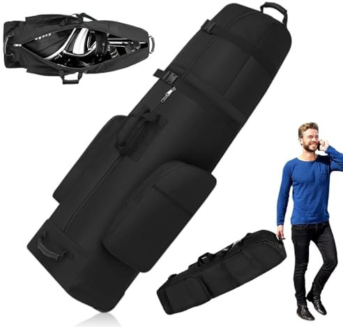 Golf-Reisetaschen, Golf-Reisetaschen für Fluggesellschaften | Robuster faltbarer Golf-Lagertransport für Fluggesellschaften – große Reißverschluss-Flugzeug-Golftasche