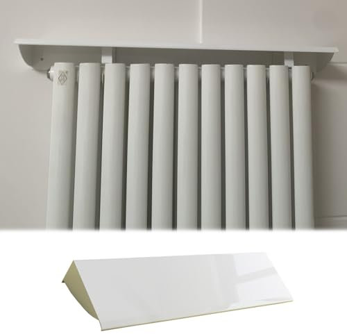 Floating Shelf for Large Radiator No Drilling, Small/ Big Radiator Cover Shelf with Brackets for Entryway/ Hotel/ Office, 35 40 60 80 90 100 120 160 180 200 Cm Aluminum Shelf Support(45cm(17 5/7))