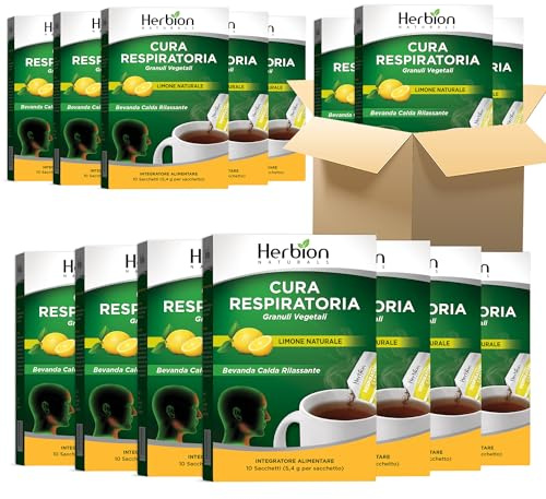 Herbion Gránulos de hierbas naturales de limón Naturals - 10 bolsitas (24 unidades, cada una contiene 10 bolsitas)