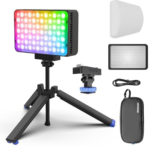 Amaran Ace 25c Kit RGB Video Light,25W On Camera Pocket Video Light | CCT 2300k-10000k, 5,908 lux @ 0.5m Illumination,with Rechargeable Battery and PD Charging