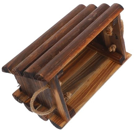 Gogogmee Karbonisierter Holztopf Im Vintage-Stil Pflanzkasten Für Den Außenbereich