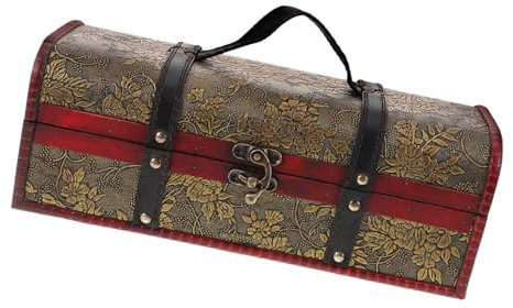 VERDANVERSE Boîte à Vin Bois Vintage Avec Poignée Support De Bouteille Bois Pour Transport Et Rangement Pour Et Événements Spéciaux