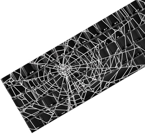 Fluxioxtna 64/74Key Translucents Keycaps Spiders Web Side Print Backlit Shining Through Keycaps For 60 80 61/64/68/75/87 Keyboards