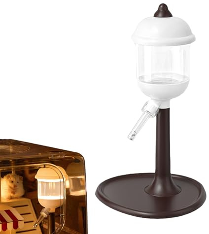 Kleintier Trinkflasche - Robustes Tropfsicheres Trinksystem Mit Glasflasche,Drinkautomat Mit Nachtlicht Für Kleintiere Wie Kaninchen, Frettchen, Eichhörnchen Und Andere Nager Aus Tierzubehör