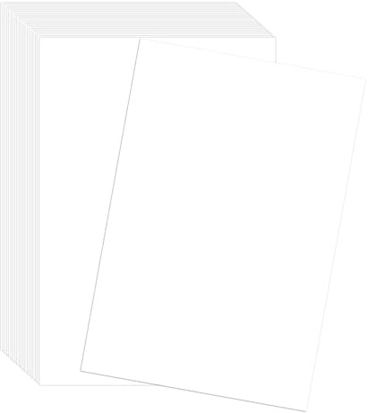 Cartulina Blanca, Cartulinas A4 50 unidades de color blanco, 250 g/m², Cartulinas A4 Blancas para Impresora, Fabricación de tarjetas y álbumes de recortes, Manualidades