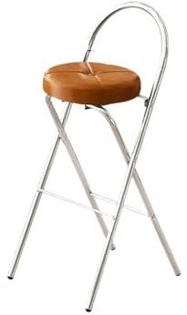 Zymjzbetic Sgabello da bar semplice, sedia cassiere for hotel, sgabello alto pieghevole, for salone di bellezza, for unghie per bar, caffè e ristoranti(Brown 65cm)