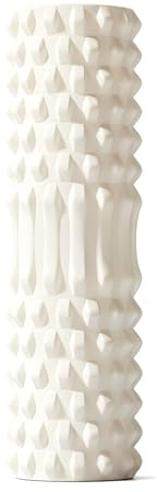 Faszienrolle für Tiefengewebsmassage zur Muskelentspannung und Schmerzlinderung Massagerolle mit 3D Textur für Regeneration Selbstmassage mittlere Härte (Weiß)