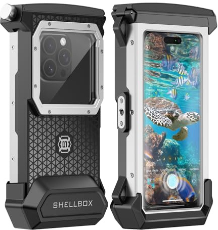 Custodia impermeabile IP68 touch screen subacquea, custodia subacquea per iPhone, Samsung, Redmi, Xiaomi, custodia impermeabile per immersioni, snorkeling, foto e video (nero)