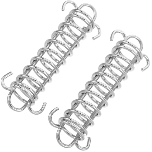 HAKIDZEL Hebilla Tensor de Resorte para Tienda de Campaña, Acero Portátil Diseño de Tensión para Camping al Aire Libre y Senderismo, Pack de 2 Piezas Plata