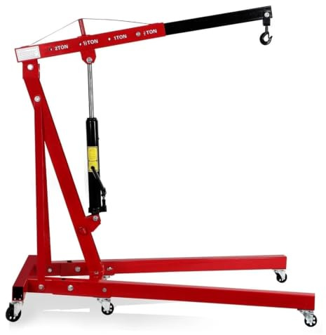 Motorlyft 2 Ton 4409 Lb Heavy Duty Folding Cherry Picker Hydraulisk Tiltande Motor Verkstadskran motorlyftare lyftarm Elektriska lyftar