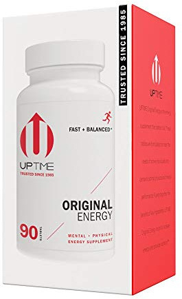 UPTIME Original Energy, 90 Energy Tablets, 200mg per Serving, Made with Natural Caffeine, Vitamin C, CoQ10, Calcium, Ginkgo Biloba, Ginseng & L-Carnitine, Zero Calories, 66mg Caffeine Per Tablet