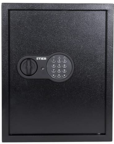 STIER Schlüsseltresor/Schlüsselkasten mit Elektronikschloss, 71 Haken, Verrieglung durch Code, Tür doppelwandig, inkl. Notschlüssel, Schlüsselbox, 8-stelliger Code