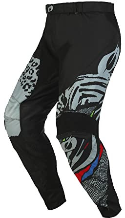 O'NEAL | Motocross-Hose | Kinder | Enduro MX | Stretch-Einsätze, Vollständig gefüttert, Polster aus Gummi für zusätzlichen Schutz | Mayhem Youth Pants Wild V.23 | Schwarz Grau | 28 (16/18)