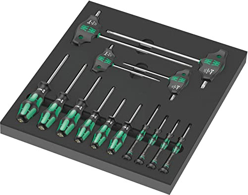 Wera 05150103001 9712 Schaumstoffeinlage, TORX® HF Schraubendreher Set 1, 14-teilig