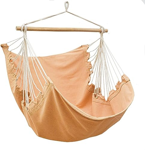 AMANKA XL Hängstol 155x125 cm för 1 person – Utomhus & Inomhus Swingstolar – Hänggungstol utan stativ – Bekväm hängfåtölj för trädgård & hem