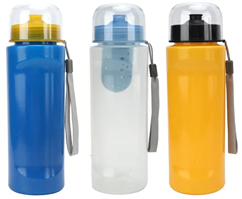 Bottiglia D'acqua Filtrata Bottiglia con Filtro Per L'acqua da Esterno Bottiglia D'acqua Filtrata Portatile Leggera Portatile Per Viaggi Escursionismo Zaino in Spalla Campeggio 750 Ml(Bianco)