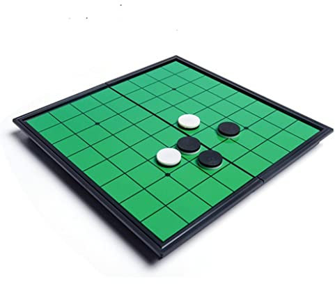 MULAIDI Games Reversi Strategy Board Game 9.84 Inch Board With Folding Board Reversi Pieces Set For Home Travel Game Go Game Set Reversi Othello Chess Foldable Reversi