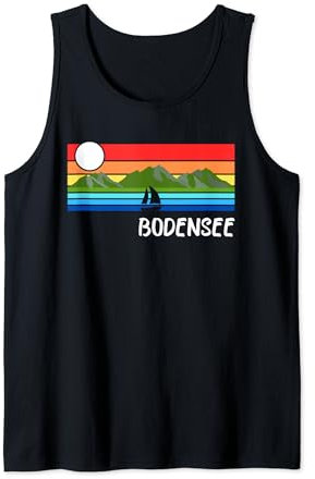 Bodensee Segelboot Berge Design Bodenseeregion Bodensee Tank Top