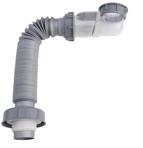 Feegow 90cm for General Drain Hose Extension Pipe Kit with Stop Valve, Kitchen Sink Drain Hose Set Replacement Drain Hose Extension kit for Dishwasher