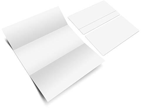 25 Blanko Klappkarten DIN Lang Wickelfalz Bilderdruckpapier 300 g/qm Set Papier wählbar