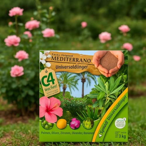 Mediterrano Rosendünger – Premium-Nährstoffe für kräftige, farbintensive Blüten & gesunde Rosen! 3Kg