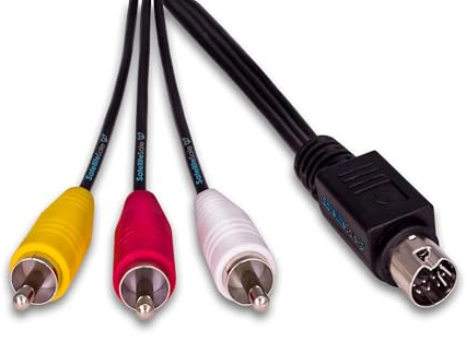 SatelliteSale Audio Video 10 Pin RCA Composite DirecTV Replacement Cable Universal Wire PVC Black Cord 6 feet