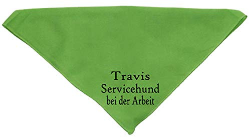 Hundehalstuch Servicehund bei der Arbeit mit Wunschname