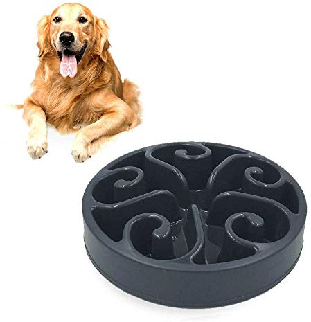 SUOXU Slow Feeder Dog Bowl,Slow Eating Food Bowl for Medium Large Dogs | Non Slip rubber Slow feeding bowl anti choking Bloat Stop Dog Food Bowl 1pet bowl ideal interactive dog puzzle feeder