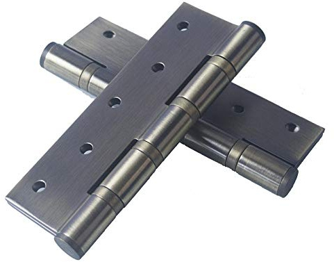Door Hinges Internal 6-Inch Stainless Steel Hinge Heavy-Duty Bearing Hinge Door Hinges 2-D (2Pcs)